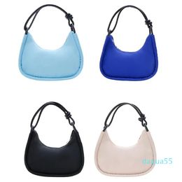 Evening Bags Women Nylon Underarm Bag Lady Small Shoulder Female Tote Purse Handbag Simple Solid Colour Casual Shopping Top Handle BagEvening