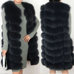 Women's Fur Faux Female coat real fur vest Natural waistcoat warm winter pretty coats jacket 231109