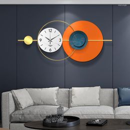 Wall Clocks Silent Metal Clock Nordic Living Room Minimalismo Luxury Modern Aesthetic Horloge Decorations WWH20XP