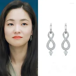 Stud Earrings Jeon Yeo Bin Same Drama Vincenzo Fashionable Romantic 8-character Korean Version Elegant High Quality