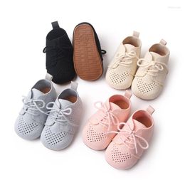 First Walkers Baby Breathable Mesh Sneakers Born Infant Boys Girl Prewalker Soft-Soled Lace-Up Children 3-11 Months Daily Fashion Outwear