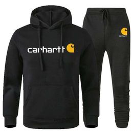 S6do 2023 Autumn Winter Men's and Women's Fashion Hoodies North American High Street Brand Carharthoodie Two Piece Mango Letter Sweater Plush