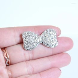 Brooches MOZOG Electroplate Pin Bow Brooch Alloy Ultralight Exquisite Ornament Portable Cloth Decoration Bowknot Fashion Jewelry