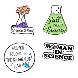 Brooches 4x Funny Enamel Science Pins For Backpack Decoration Lover