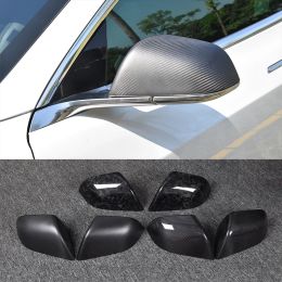 Real Carbon Fibre Rear View Mirror Protection Cover for Tesla Model 3 Y 2017-2022 Automotive Exterior Accessories