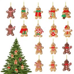 Christmas Decorations Gingerbread Ornaments Tree Set Ginger Man Figurine Hangable For Festive 231109