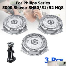 3Pcs Shaver Razor Blades Head Replacement Cutter Tips For Philips Series 5000 Sh50/51/52 Hq8 W9592 Drop Delivery Dhh7Z