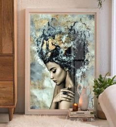 Modern Marble Portrait Girl Posters and Prints Wall Art Canvas Paintings Nordic Pictures for Living Room Home Wall Decora2745097
