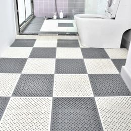 Bath Mats Bathroom Fully Covered With Waterproof And Anti Slip Mat Shower Drop Foot Household Partition Toilet