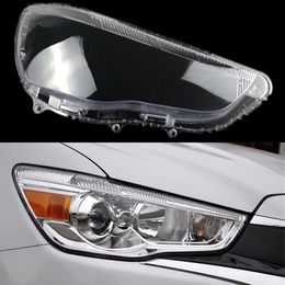For Mitsubishi ASX 2013~2018 Car Headlight Shell Lamp Shade Transparent Cover Headlight Glass Headlamp Lens Cover Lampcover Caps