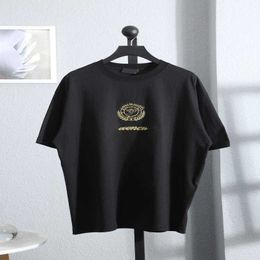 Luxury Designer women t shirt High Edition Angel Embroidery English Letter Sleeve T-Shirt Os Shoulder Loose Fit For Men Women