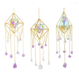 Garden Decorations Crystal Diamond Wind Chimes Ornaments Love Heart Hanging Pendant Home Car Decor