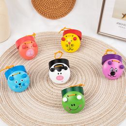 1pc Colorful Wooden Castanet Toy Cartoon Child Musical Instrument Toys Kids Intellectual Developmental Vocal Toy Children Gift