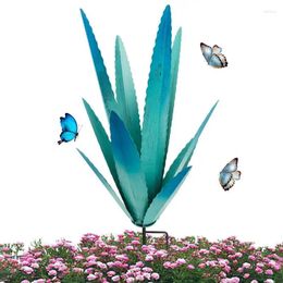 Garden Decorations Metal Agave Ornaments DIY Flower Statue Home Yard Stakes Plant Decor Plants Outdoor