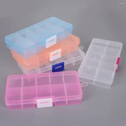 Jewellery Pouches 10 Cells Multi Cell Earrings Transparent Plastic Box Headgear Bead Storage