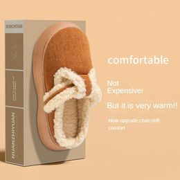 Slipper Warrior Girls Cotton slipper For Women Mules Shoes Indoor Outside Winter Home Warm Fluffy Slippers Fur All Wrapped 231109