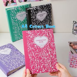 Notepads SKYSONIC Fashion A5 Binder Notebook Jounral Cover INS Bandage Pocards Sticker Collect Book Po Cards Organizer Stationery 230408