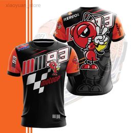 Men's T-Shirts Moto Gp-race Sports T Shirt Men's Printing Round Neck Breathable Sports T-shirt 3d Printing 93 M230409