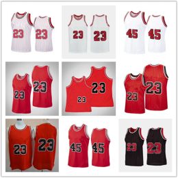 men michael 23 45 MJ jersey dennis 91 rodman scottie 33 pippen shorts black Red white stitching basketball jerseys