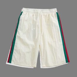 2023 New Women's High quality tshirt Shirt Ceiling Grade Casual Guard Pants Double Red Green Striped Nylon Shorts