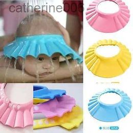 Shower Caps newest Brand New Baby Children Kids Safe Shampoo Bath Bathing Shower Cap Hat Wash Hair Shield adjustable elastic Shampoo CapL231110