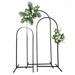 Party Decoration 1set 3pcs Wedding Arch Iron Pipe N-shaped Flower Stands Metal Props Background Artificial Stand