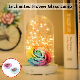 Night Lights Smuxi Light Flower Bottle C Reative Romantic Rose Bulb Enchanted LED Lamp Great Holiday Gift For Girl USB Charging