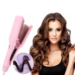 Curling Irons Portable Curling Iron Negative Ion Electric Splint Wet Dry Curlers 32mm Cute Wave Egg Rolls Hair Curlers Fast Heating Hair Waver 231102