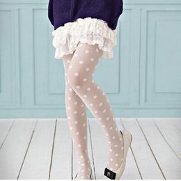 Women Socks Sexy Tights Sheer Lace Big Dot Pantyhose Dots Black White