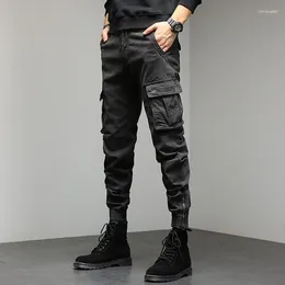 Men's Jeans Autumn Work Trousers Drawstring Casual Long Outdoor Military Style Sports