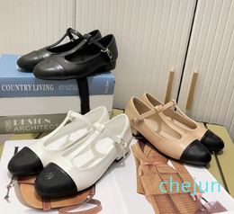 Dress Shoes embroidery Leather Platform Shoe Designer Loafer Student School White Black Flatform Flats Ballet ballerina Trainer