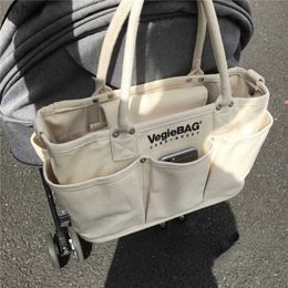 Diaper Bags Maternity Bag for Baby Stroller Cart Nappy Diaper Bags Canvas Mommy Bag Shoulder Tote Multifunctional Pockets Handbag for MomL231110