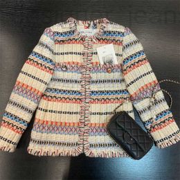 Women's Jackets designer Spring and Summer New French Fragrance Style Elegant Leisure Fashion Celebrity Short Long Sleeve Knitted Coat Top 1CPK