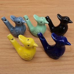 Coloured Drawing Ceramic Water Bird Whistle Bathtime Musical Instrument Toys Kids Early Learning Educational Children Gift Toy