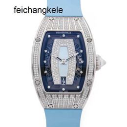 Richardmill Watch Womens Watches Mechanical Richads Mille Richar Rm007 Diamond Pave White Gold Com003133