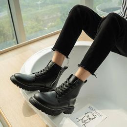 Boots Men's Lace-up Leather Casual Men Autumn Shoes Man Original Classic Design Fashion 36k98