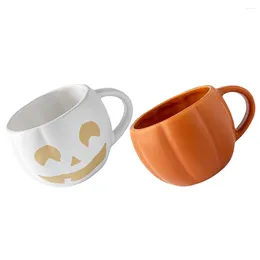 Wine Glasses Office Water Cup Novelty Pumpkin Mug Ceramic Home Household Milk Exquisite Pattern Mugs Coffee Halloween Decor