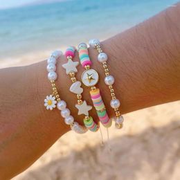 Charm Bracelets Go2Boho Handmade Beaded Bracelet Pearl Shel Star Heart Jewelry Daisy Flowers Perfect For Women Teen Girls Summer Beach