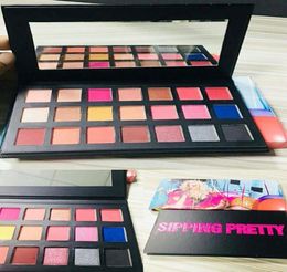 Newest Makeup by Sipping Pretty 21 Colours Eyeshadow Palette HELLO 21 set Birthday MAKEUP Shimmer Matte Eye Shadow Palettes3215502