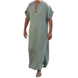 Men's Casual Shirts Mens Arabic Long Robes Saudi Arabia Jubba Thobe Kaftan Middle East Islamic Clothing Muslim Fashion Arab A267g
