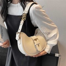 Shoulder Bags Moon Underarm Bags For Women 2023 Luxury Designer Saddle Crossbody Bag PU Leater Ladies andbagscatlin_fashion_bags