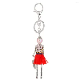 Keychains Charm Cute Big Brand Tassels Crystal Doll Keyrings Chain For Key Women Girl Decorative Keychain Pendant Jewellery Accessories