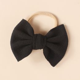 New 4inch Rib Baby Bow Headbands for Girls Soft Elastic Children Hair Band Baby Hair Tie Baby Girl Headband Newborn