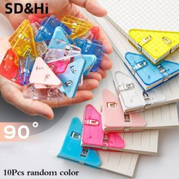Bag Clips Colourful File Triangle Corner Simple Book Page Holder Paper Index Po Clip Office School 230410
