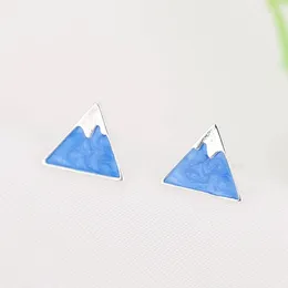 Stud Earrings REETI 925 Sterling Silver Snow Mountain For Women Trend Personality Lady Fashion Jewelry