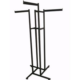 clothing display rack with four iron art clothing racks, floor hanging clothes racks, clothing props in supermarkets, and hanging bag racks