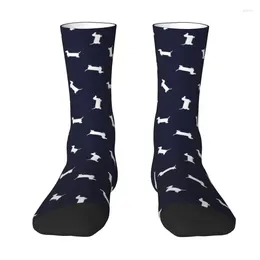 Men's Socks Fun Printing Dachshund Cartoon Pattern For Men Women Stretch Summer Autumn Winter Wiener Sausage Dog Crew