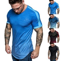 Men's T Shirts Fashion Slim Casual Fit Sports Gradient Colour Short Sleeve T-Shirt Top Harajuku Male Clothing Miyagi Do Karate