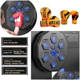 Punching Balls Punching Balls Electronic Boxing Training Target Wall Mounted Pad Led Light Bluetooth-Compatible For Boxing/Agility Rea Dh58Z