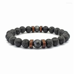 Strand Men Bracelet Natural Moonstone Bead Tibetan Buddha Chakra Lava Stone Diffuser Bracelets Jewellery Gift 2023